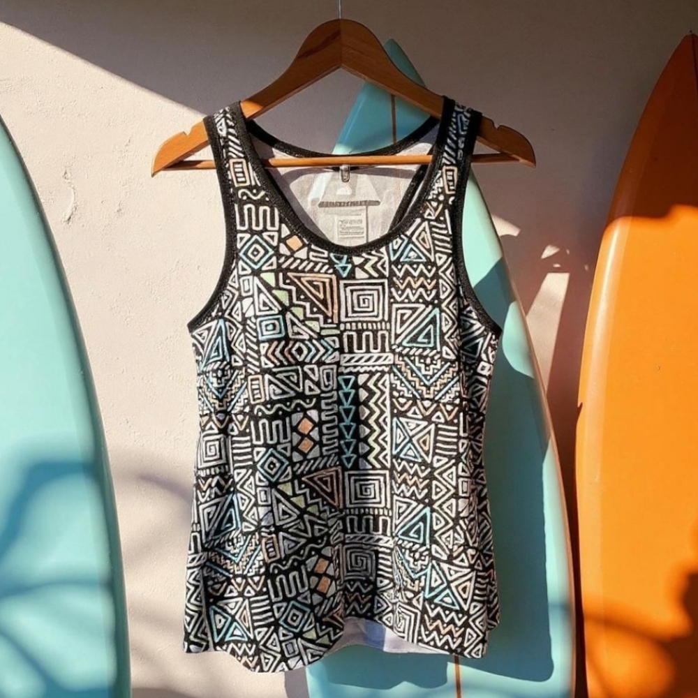 PAC SUN UNISEX Geometric Patterned Tank Top M/L